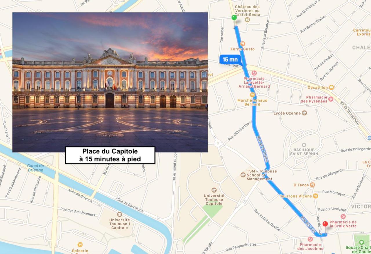 Le St Honore - Appartement Toulouse Centre Avec Chambre & Parking Екстер'єр фото